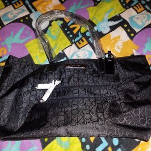 New Calvin Klein Sport Nylon Black Tote Bag